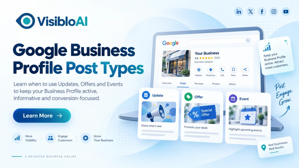 Types of Google Business Profile Posts: Updates, Offers & Events